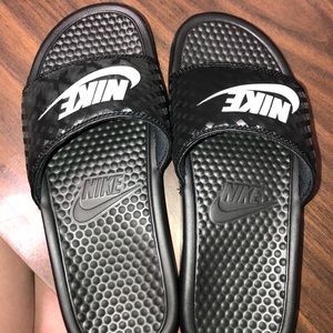 Nike black slides